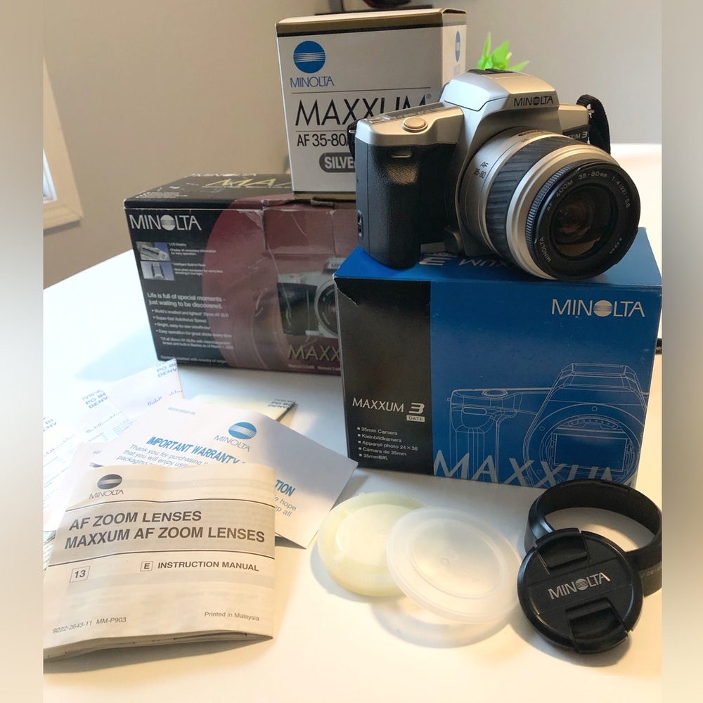 Minolta Maxxum 3 Date SLR with AF35-80 lens, 35mm